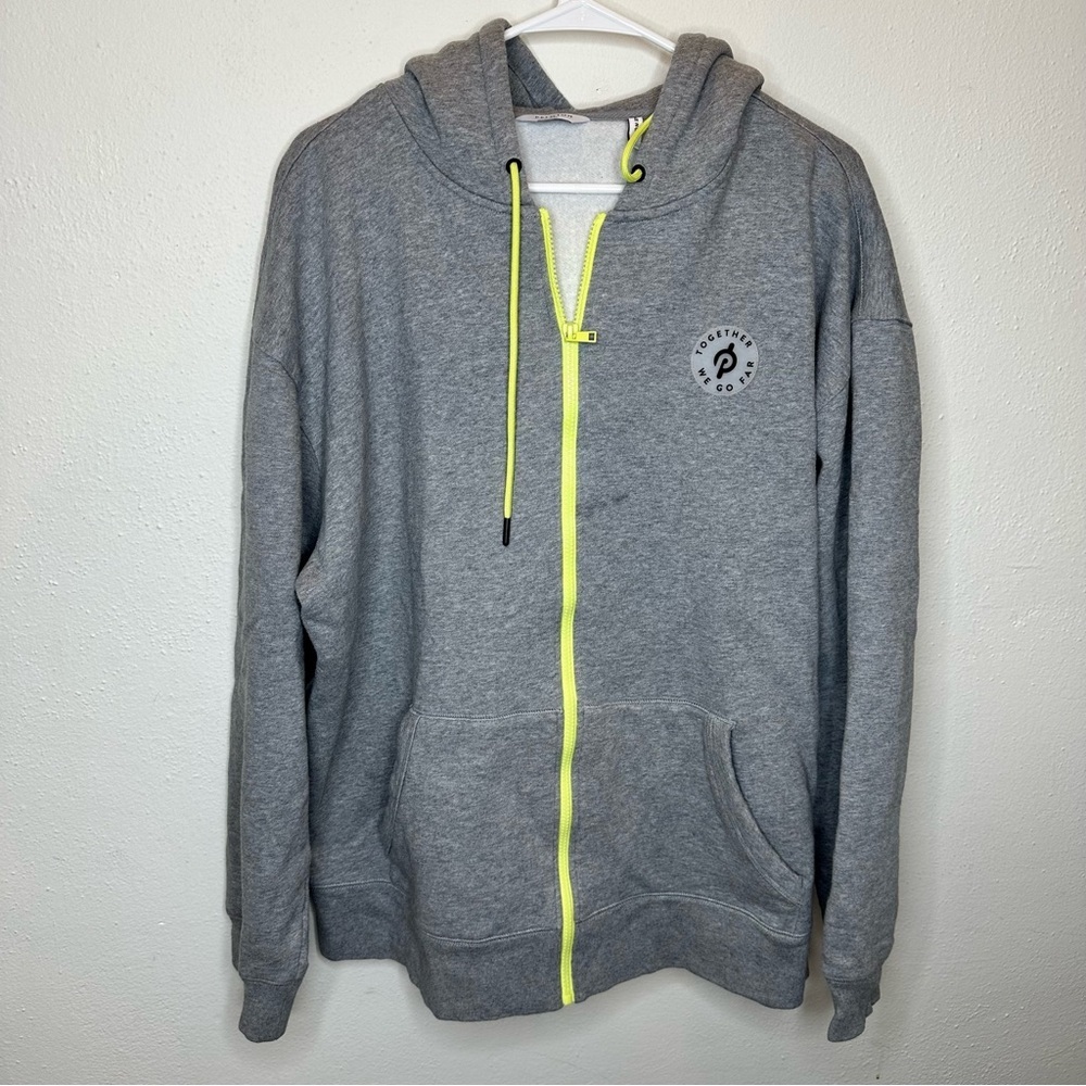 Peleton Gray Full Zip Hoodie Sweatshirt Jacket Size XXLarge - Picture 3 of 12